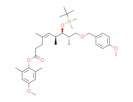 4-Nonenoic acid,
7-[[(1,1-dimethylethyl)dimethylsilyl]oxy]-9-[(4-methoxyphenyl)methoxy]-4,
6,8-trimethyl-, 4-methoxy-2,6-dimethylphenyl ester, (4Z,6S,7R,8S)-