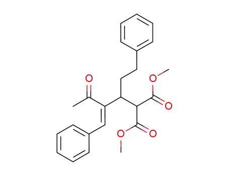 dimethyl 2-((Z)-4-benzylidene-5-oxo-1-phenylhexan-3-yl)propanedioate
