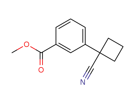 Molecular Structure of 884000-91-3 (methyl 3-(1-cyanocyclobutyl)benzoate)