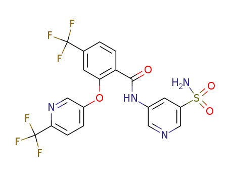 N-(5-sulfamoylpyridin-3-yl)-4-(trifluoromethyl)-2-(6-(trifluoromethyl)pyridin-3-yloxy)benzamide