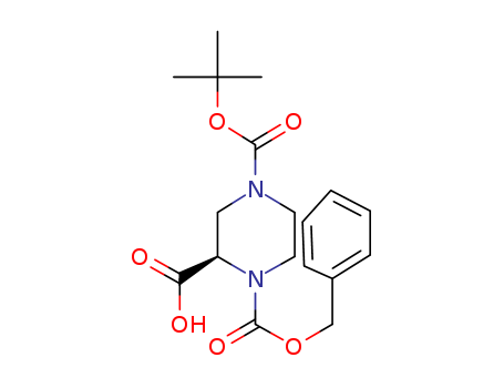 (2R)-1-[(Benzyloxy)carbonyl]-4-{[(2-methyl-2-propanyl)oxy]carbonyl}-2-piperazinecarboxylic acid