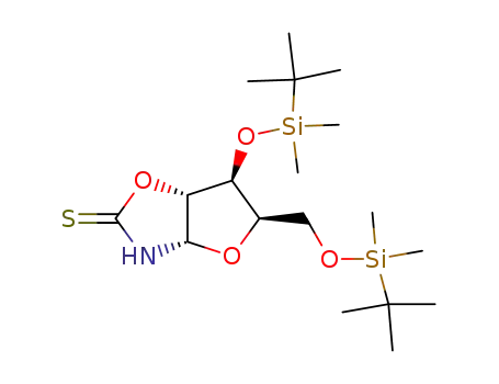 2-thioxo-3',5'-bis-O-(tert-butyldimethylsilyl)-α-D-xylofuran<1',2':4,5>-2-oxazolidine
