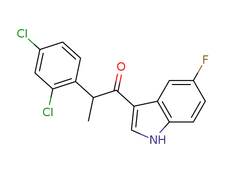 2-(2,4-dichloro-phenyl)-1-(5-fluoro-1H-indol-3-yl)-propan-1-one