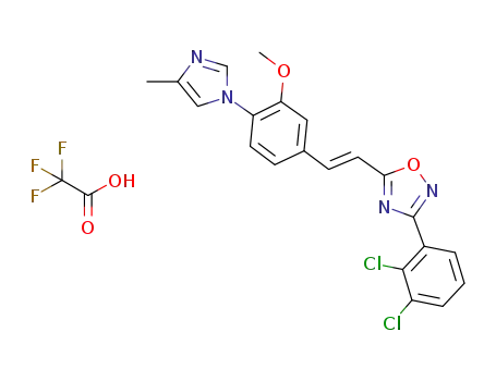 3-(2,3-dichloro-phenyl)-5-{(E)-2-[3-methoxy-4-(4-methyl-imidazol-1-yl)-phenyl]-vinyl}-1,2,4-oxadiazole trifluoroacetate