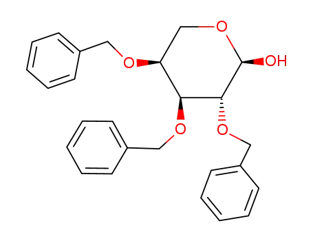 Molecular Structure of 77943-33-0 (2,3,4-TRI-O-BENZYL-BETA-L-ARABINOPYRANOSE)