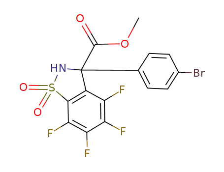 methyl 4,5,6,7-tetrafluoro-3-(4-bromophenyl)-2,3-dihydrobenzo[d]isothiazole-3-carboxylate 1,1-dioxide