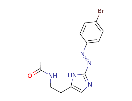 Acetamide,N-[2-[2-[2-(4-bromophenyl)diazenyl]-1H-imidazol-5-yl]ethyl]- cas  39050-08-3