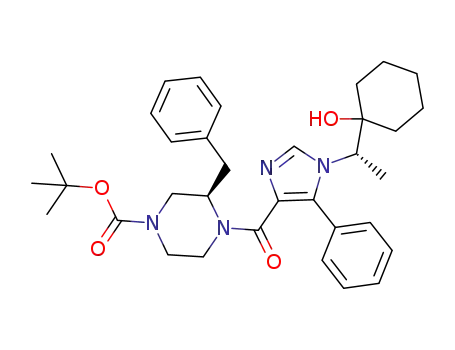 tert-butyl (3R)-3-benzyl-4-({1-[(1S)-1-(1-hydroxycyclohexyl)ethyl]-5-phenyl-1H-imidazol-4-yl}carbonyl)piperazine-1-carboxylate