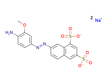 1,3-Naphthalenedisulfonicacid, 7-[2-(4-amino-3-methoxyphenyl)diazenyl]-, sodium salt (1:2)