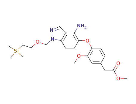 methyl 2-(4-(4-amino-1-((2-(trimethylsilyl)ethoxy)methyl)-1H-indazol-5-yloxy)-3-methoxyphenyl)acetate