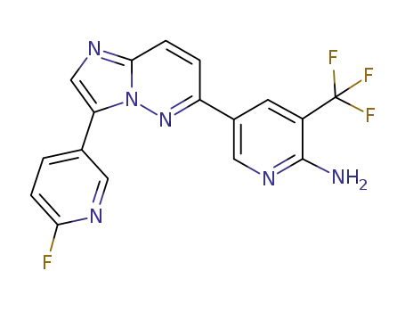 5-(3-(6-fluoropyridin-3-yl)imidazo[1,2-b]pyridazin-6-yl)-3-trifluoromethylpyridin-2-ylamine