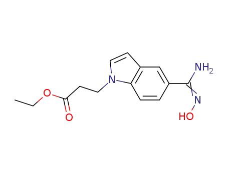 ethyl 3-{5-[(hydroxyimino)(amino)methyl]-1H-indol-1-yl}propanoate