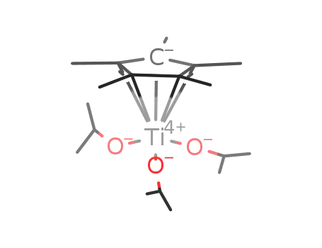 Molecular Structure of 121281-69-4 ((pentamethylcyclopentadienyl)titanium(IV)triisopropoxide)
