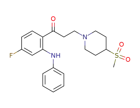 1-(4-fluoro-2-phenylamino-phenyl)-3-(4-methanesulfonyl-piperidin-1-yl)-propan-1-one
