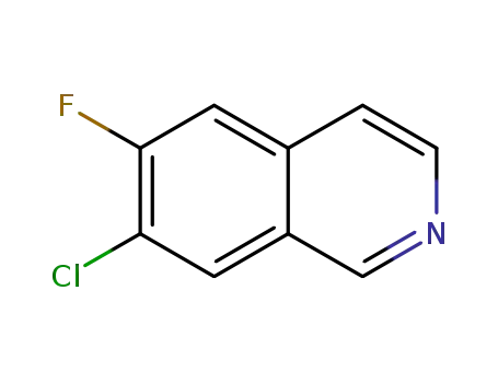 Molecular Structure of 918490-51-4 (7-CHLORO-6-FLUOROISOQUINOLINE)
