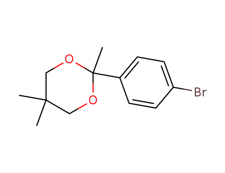 Molecular Structure of 105114-65-6 (1,3-Dioxane, 2-(4-bromophenyl)-2,5,5-trimethyl-)