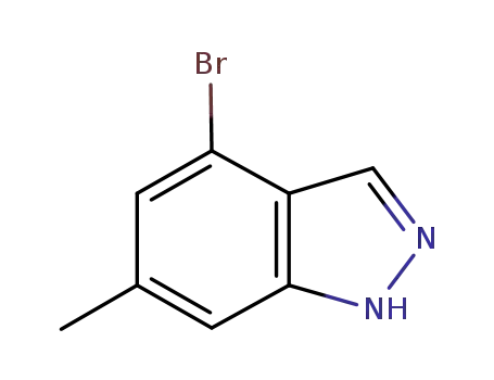 Molecular Structure of 885521-94-8 (4-BROMO-6-METHYL-1H-INDAZOLE)
