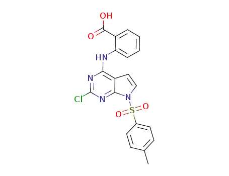 2-({2-chloro-7-[(4-methylphenyl)sulfonyl]-7H-pyrrolo[2,3-d]pyrimidin-4-yl}amino)benzoic acid
