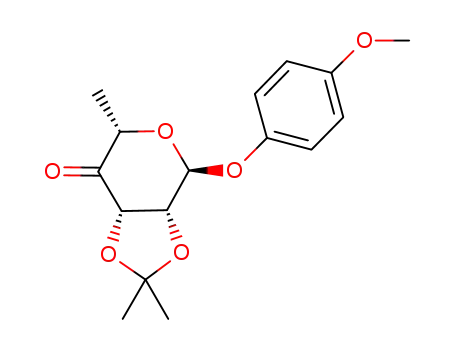 4-methoxyphenyl 6-deoxy-2,3-O-isopropylidene-α-L-lyxohexopyranosid-4-ulose