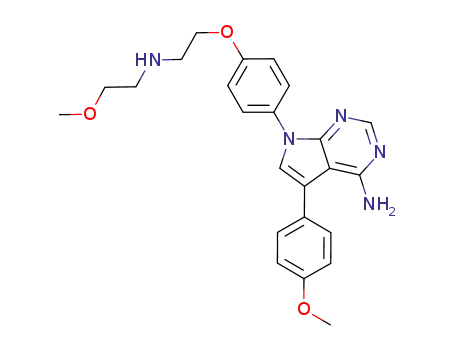 7H-Pyrrolo[2,3-d]pyrimidin-4-amine,
7-[4-[2-[(2-methoxyethyl)amino]ethoxy]phenyl]-5-(4-methoxyphenyl)-
