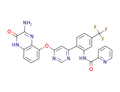 C<sub>25</sub>H<sub>16</sub>F<sub>3</sub>N<sub>7</sub>O<sub>3</sub>
