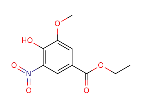 Molecular Structure of 64095-07-4 (ethyl 4-hydroxy-3-methoxy-5-nitrobenzoate)