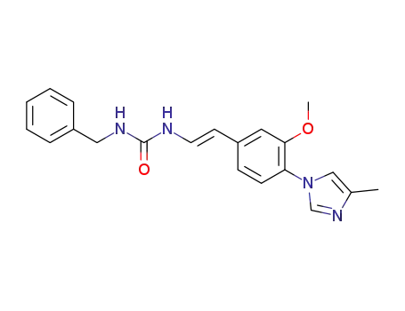 1-benzyl-3-{(E)-2-[3-methoxy-4-(4-methyl-1H-imidazol-1-yl)phenyl]vinyl}urea