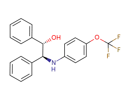 Molecular Structure of 1113056-76-0 ((1S,2S)-1,2-diphenyl-2-(4-(trifluoromethoxy)phenylamino)ethanol)