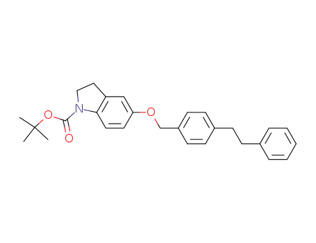 Molecular Structure of 957204-73-8 (1-(tert-butoxycarbonyl)-5-(4-phenethylbenzyloxy)indoline)