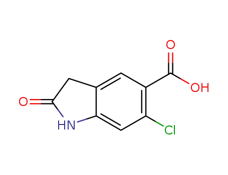 Molecular Structure of 1156390-49-6 (6-Chloro-2-oxoindoline-5-carboxylic acid)
