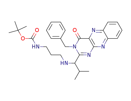 {3-[1-(3-Benzyl-4-oxo-3,4-dihydro-benzo[g]pteridin-2-yl)-2-methyl-propylamino]-propyl}-carbamic acid tert-butyl ester