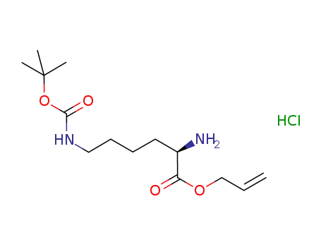Molecular Structure of 218962-73-3 (D-LYSINE(BOC)-ALLYL ESTER HCL)