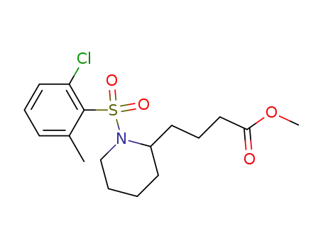 4-(1-(2-Chloro-6-methylphenylsulfonyl)piperidin-2-yl)butanoic acid methyl ester