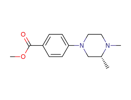 Molecular Structure of 1201670-91-8 ((R)-Methyl 4-(3,4-dimethylpiperazin-1-yl)benzoate)