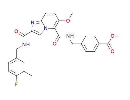 4-({[6-methoxy-2-(4-fluoro-3-methyl-benzylcarbamoyl)-imidazo[1,2-a]pyridine-5-carbonyl]-amino}-methyl)-benzoic acid methyl ester