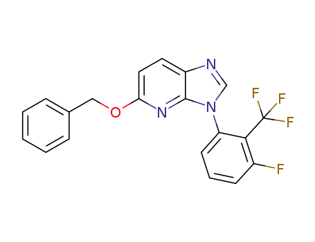 Molecular Structure of 1217350-42-9 (5-(benzyloxy)-3-(3-fluoro-2-(trifluoromethyl)phenyl)-3H-imidazo[4,5-b]pyridine)