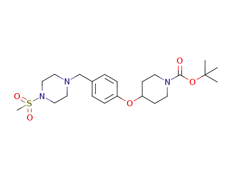 N-tert-butyl 4-(4-((4-(methylsulfonyl)piperazin-1-yl)methyl)phenoxy)piperidine-1-carboxylate
