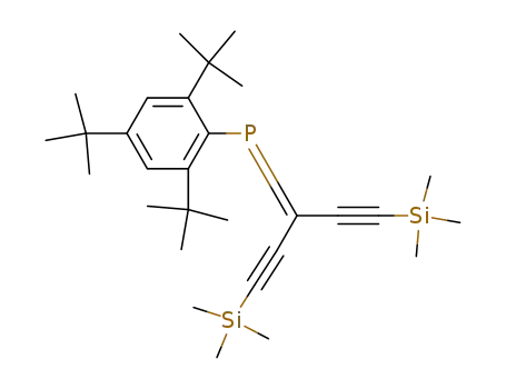 (1,5-bis(trimethylsilyl)penta-1,4-diyn-3-ylidene)(2,4,6-tri-tertbutylphenyl) phosphinegold chloride
