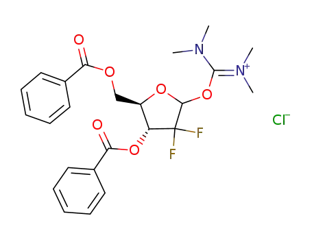 1,1,3,3-tetramethyl-2-(2'-deoxy-2',2'-difluoro-3',5'-di-O-benzoyl-D-ribofuranosyl)isouronium chloride