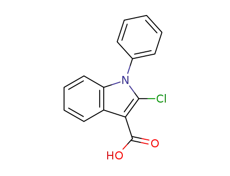 Molecular Structure of 54778-22-2 (2-Chloro-1-phenyl-1H-indole-3-carboxylic acid)