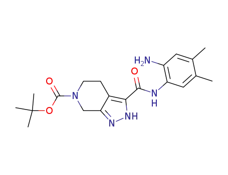 Molecular Structure of 824949-68-0 (6H-Pyrazolo[3,4-c]pyridine-6-carboxylic acid,
3-[[(2-amino-4,5-dimethylphenyl)amino]carbonyl]-2,4,5,7-tetrahydro-,
1,1-dimethylethyl ester)