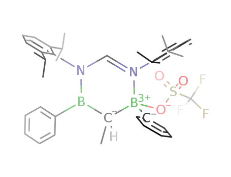 [cyclo-HC(2,6-iPr<sub>2</sub>C<sub>6</sub>H<sub>3</sub>N)2(PhB)2CHMe](triflate)