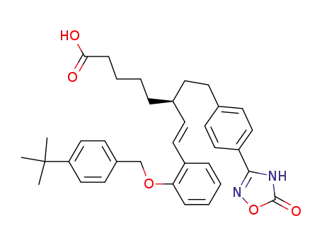 E-8-[2-(4-tert-butylbenzyloxy)phenyl]-6-{2-[4-(5-oxo-4,5-dihydro-[1,2,4]oxadiazol-3-yl)phenyl]-ethyl}oct-7-enoic acid
