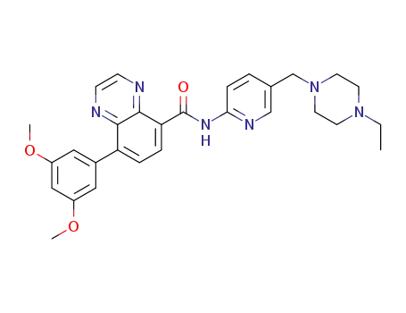 8-(3,5-dimethoxy-phenyl)-quinoxaline-5-carboxylic acid [5-(4-ethyl-piperazin-1-ylmethyl)-pyridin-2-yl]-amide