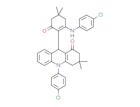 9-(2-(4-chlorophenylamino)-4,4-dimethyl-6-oxocyclohex-1-enyl)-10-(4-chlorophenyl)-3,4-dihydro-3,-3-dimethylacridin-1(2H,9H,10H)-one