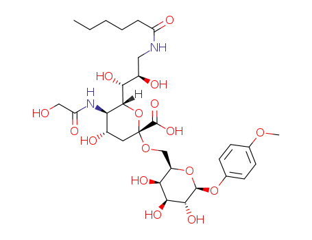p-methoxyphenyl (3,5,9-trideoxy-5-glycolamido-9-hexanamido-D-glycero-α-D-galacto-2-nonulopyranosylonic acid)-(2->6)-β-D-galactopyranoside