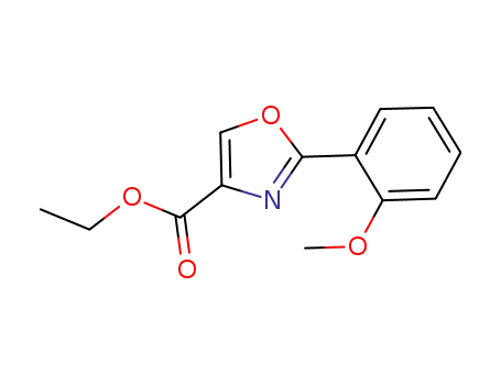 Molecular Structure of 885274-64-6 (2-(2-METHOXY-PHENYL)-OXAZOLE-4-CARBOXYLIC ACID ETHYL ESTER)
