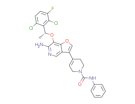 4-{6-Amino-7-[(1R)-1-(2,6-dichloro-3-fluorophenyl)ethoxy]furo[3,2-c]pyridin-3-yl}-N-phenyl-3,6-dihydropyridine-1(2H)-carboxamide