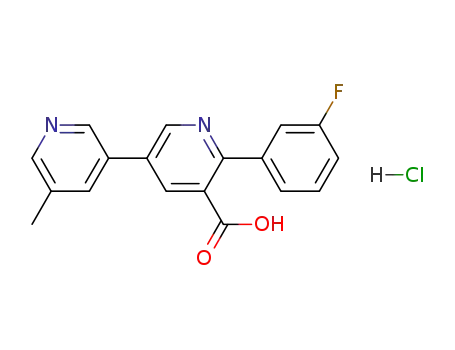 2-(3-fluorophenyl)-5-(5-methylpyridin-3-yl)nicotinic acid hydrochloride