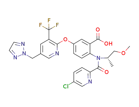 C<sub>26</sub>H<sub>22</sub>ClF<sub>3</sub>N<sub>6</sub>O<sub>5</sub>